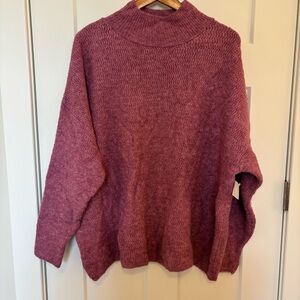 Topshop Purple Knit Hi Neck Sweater